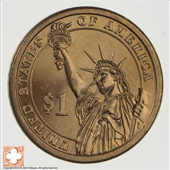 RARE ERROR - DOUBLE EDGE Lettering - 2007 ADAMS - Presidential Dollar