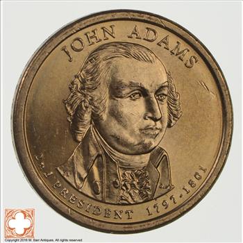 RARE ERROR - DOUBLE EDGE Lettering - 2007 ADAMS - Presidential Dollar