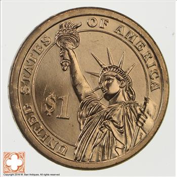 RARE ERROR - DOUBLE EDGE Lettering - 2007 ADAMS - Presidential Dollar