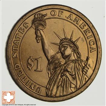 RARE ERROR - DOUBLE EDGE Lettering - 2007 ADAMS - Presidential Dollar