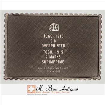 Rare - Historic Stamp Sterling Silver Medallion 14.9 Grams