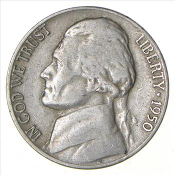 Rare - KEY DATE 1950-D Jefferson Nickel