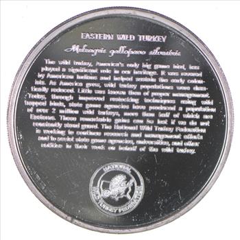 Rare Limited Edition - 1 Oz Silver Wild Turkey Stamp Round - .999 Fine Silver