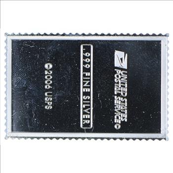 Rare Limited Edition - 23.5 Grams Silver USPS Illinois Stamp Bar - .999 Fine Silver