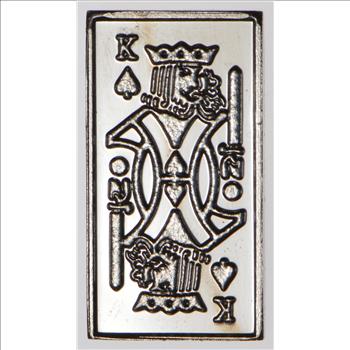 Rare Limited Edition .999 Fine Silver King Playing Card Commemorative Bar 2.0 Grams