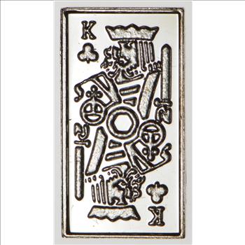Rare Limited Edition .999 Fine Silver King Playing Card Commemorative Bar 2.0 Grams