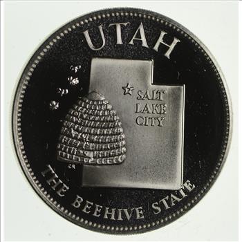 Rare - Limited Edition Utah The Beehive State Sterling Large Silver Medallion 1.2 Troy Ounces!