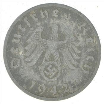 Rare - Nazi Germany Swastika - Authentic WWII Era Coin