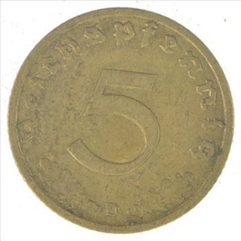 Rare - Nazi Germany Swastika - Authentic WWII Era Coin