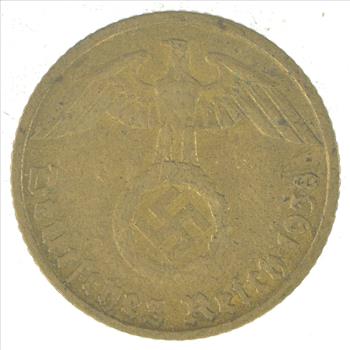 Rare - Nazi Germany Swastika - Authentic WWII Era Coin