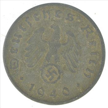 Rare - Nazi Germany Swastika - Authentic WWII Era Coin