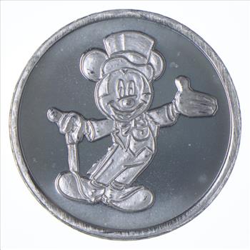 Rare Silver 1.6 Grams Disney Mickey Mouse Round .999 Fine Silver