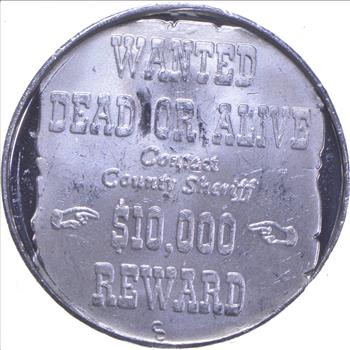 Rare Silver 18.4 Grams Wanted Poster Round .999 Fine Silver