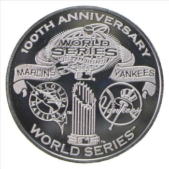 Rare Silver 31.2 Grams World Series 100th Anniversary Silver Round.999 Fine Silver