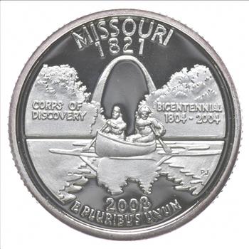 Rare Silver 7.7 Grams Missouri Quarter Pattern Copy Round .999 Fine Silver