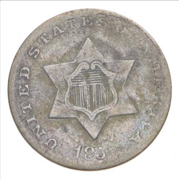 RARE Silver Trime - 1850s Three Cent Silver - 3 Cent Early US Coin - Look it up!