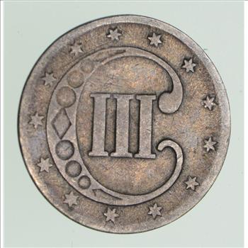 RARE Silver Trime - 1852 Three Cent Silver - 3 Cent Early US Coin - Look it up!