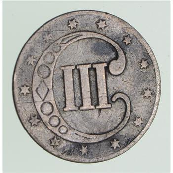 RARE Silver Trime - 1852 Three Cent Silver - 3 Cent Early US Coin - Look it up!