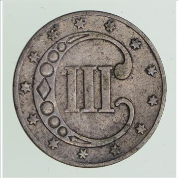 RARE Silver Trime - 1853 Three Cent Silver - 3 Cent Early US Coin - Look it up!