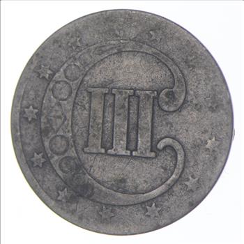 RARE Silver Trime - 1853 Three Cent Silver - 3 Cent Early US Coin - Look it up!