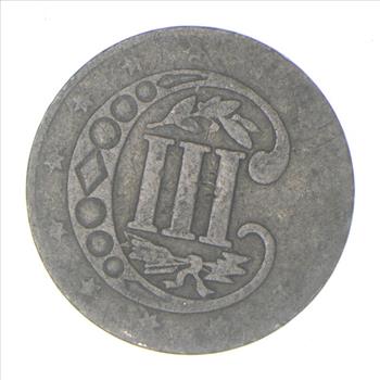 RARE Silver Trime - 1856 Three Cent Silver - 3 Cent Early US Coin - Look it up!