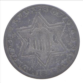 RARE Silver Trime - 1858 Three Cent Silver - 3 Cent Early US Coin - Look it up!