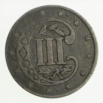 RARE Silver Trime - 1858 Three Cent Silver - 3 Cent Early US Coin - Look it up!