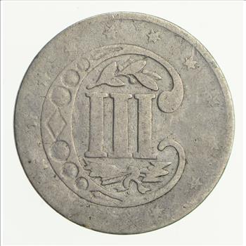 RARE Silver Trime - 1858 Three Cent Silver - 3 Cent Early US Coin - Look it up!