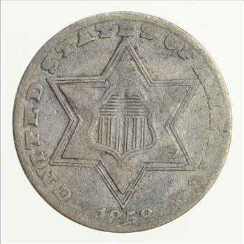 RARE Silver Trime - 1858 Three Cent Silver - 3 Cent Early US Coin - Look it up!