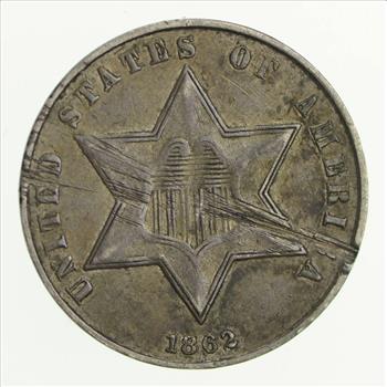 RARE Silver Trime - 1862 Three Cent Silver - 3 Cent Early US Coin - Look it up!