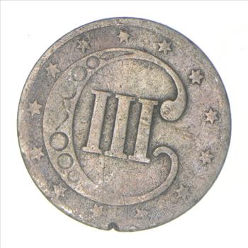 RARE Silver Trime - 1862 Three Cent Silver - 3 Cent Early US Coin - Look it up!
