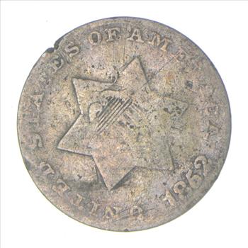 RARE Silver Trime - 1862 Three Cent Silver - 3 Cent Early US Coin - Look it up!