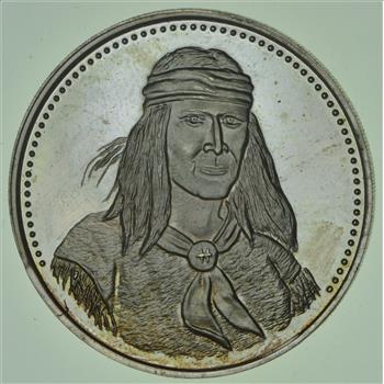 Rare Sterling Silver -Historic Native Americans - Cochise - Chiricahua Apache - 30.6 Grams