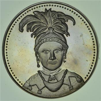 Rare Sterling Silver -Historic Native Americans - Cornplanter - Seneca - 30.9 Grams