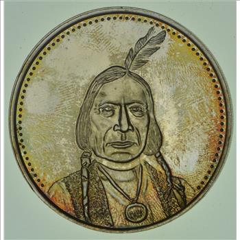 Rare Sterling Silver -Historic Native Americans - Red Cloud - Ogalala Sioux - 30.7 Grams