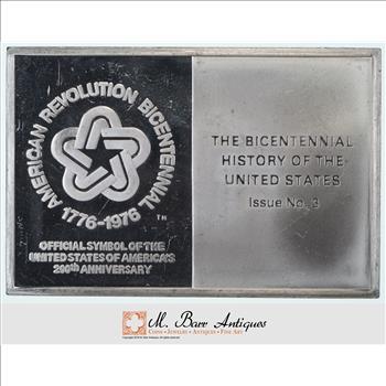 Rare Sterling Silver -Limited Edition - Americans Victorious at Saratoga-1777 - 51.0 Grams