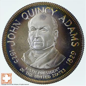 Rare Sterling Silver -Limited Edition - John Quincy Adams - 32.9 Grams