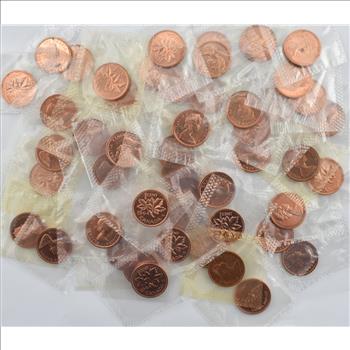 Roll 50 Canadian Canada Cent Penny 1960's from PL Sets - Still Sealed! Lot