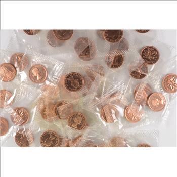 Roll 50 Canadian Canada Cent Penny 1960's from PL Sets - Still Sealed! Lot