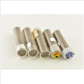 S MINT Mark ONLY - 1945 1949 1945 1940 1942 Lincoln Wheat Cent 5 Roll Lot