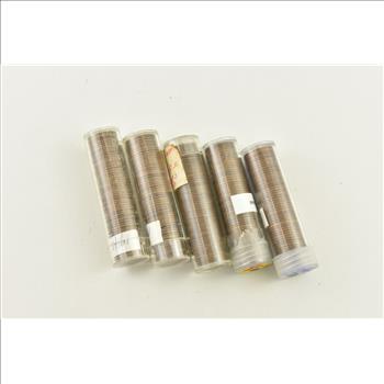 S MINT Mark ONLY - 1945 1949 1945 1940 1942 Lincoln Wheat Cent 5 Roll Lot