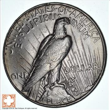 s$1 - 1935 Peace Silver Dollar - Last Year - Low Mintage