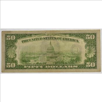 Series 1934 $50 Dollars Federal Reserve Note