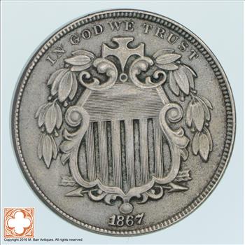SHOWCASE: 1867 Shield Nickel - Without Rays