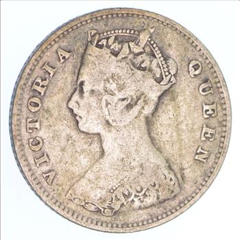 SILVER 1897 British Hong Kong World Silver Coin