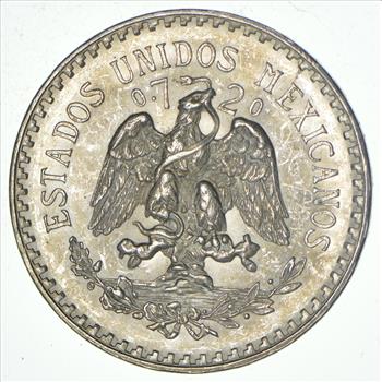 SILVER - 1940 Mexico 1 Peso - World Silver Coin 16.8 Grams