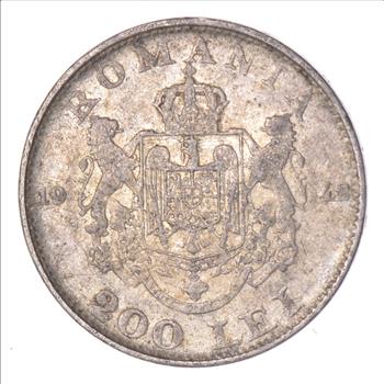 SILVER - 1942 Romania 200 Lei - World Silver Coin 6.1 Grams