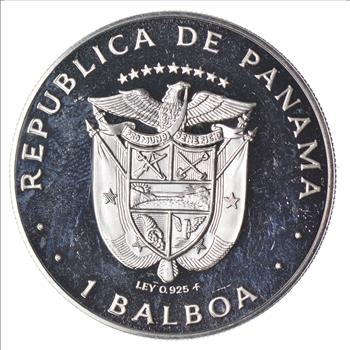 SILVER - 1975 Panama 1 Balboa - World Silver Coin 25.8 Grams