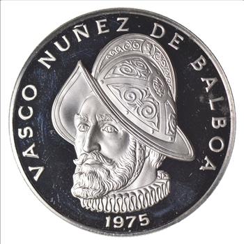 SILVER - 1975 Panama 1 Balboa - World Silver Coin 25.8 Grams