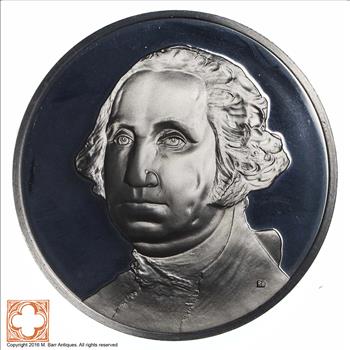 SILVER Art History Limited Edition Sterling Medallion - Athenaeum Portrait Of George Washington - .925 - About 1.25 Troy Oz